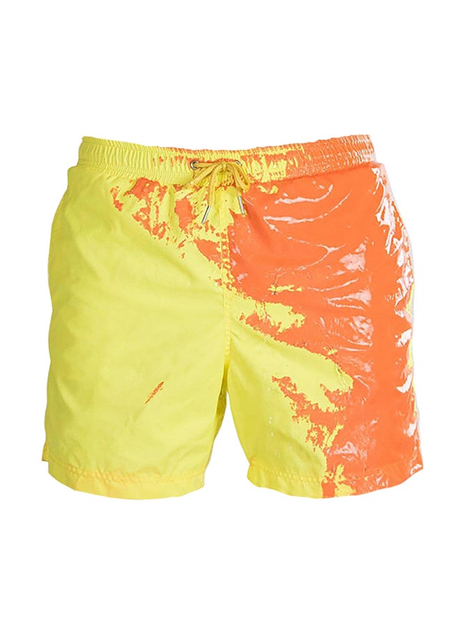 Classic Design Color Changing Swimming Shorts Yellow