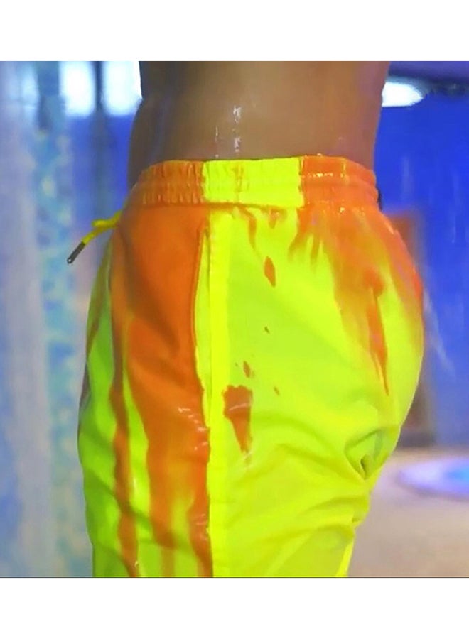 Classic Design Color Changing Swimming Shorts Yellow