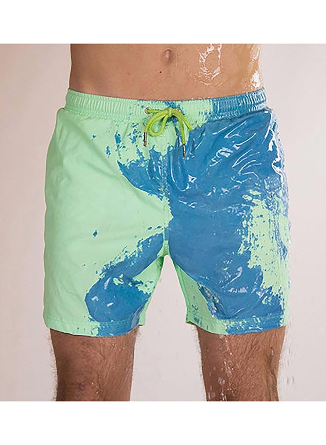 Classic Design Swimming Shorts Green/Blue