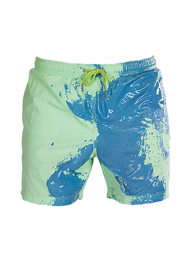 Classic Design Swimming Shorts Green/Blue