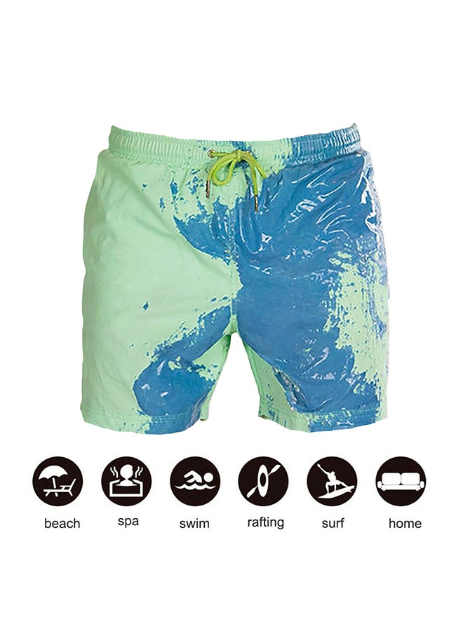 Classic Design Swimming Shorts Green/Blue