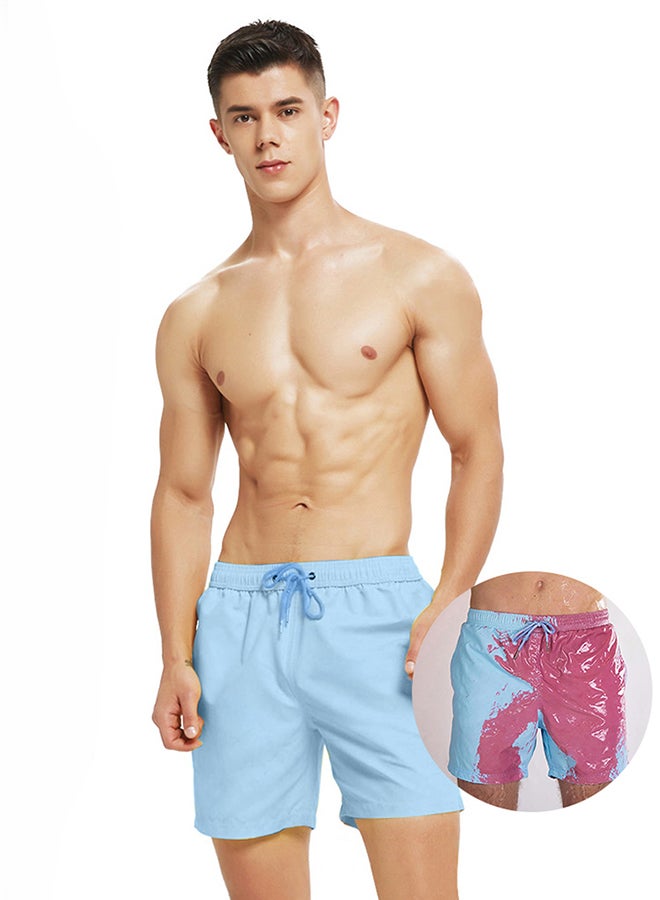 Classic Design Color Changing Swimming Shorts Blue