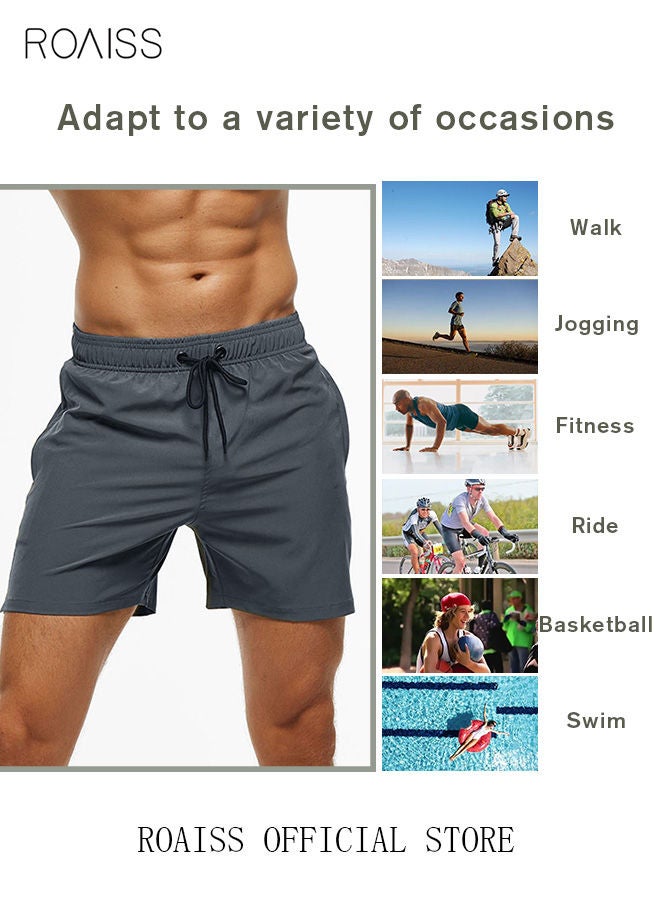 Men's Swimming Trunks Beachwear Quick Dry Beach Pants Gym Wear Fitness Workout Short Sports Running Boxer Swim Shorts Swimsuit Summer