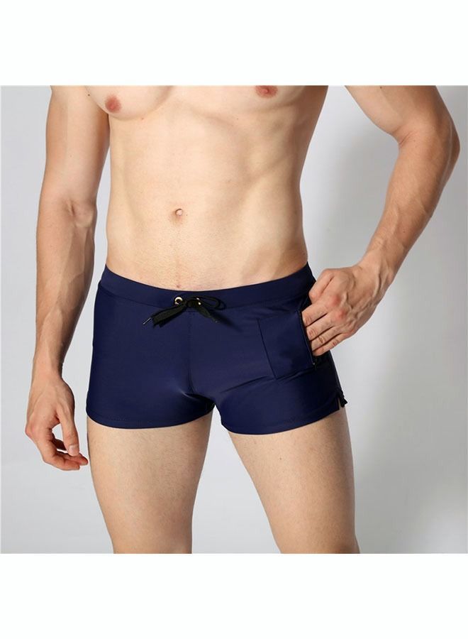 Men's Casual Quick Drying Pants Flat Angle Beach Summer Swimming Shorts Drawstring Lace Up