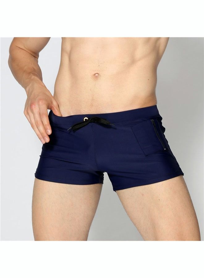 Men's Casual Quick Drying Pants Flat Angle Beach Summer Swimming Shorts Drawstring Lace Up
