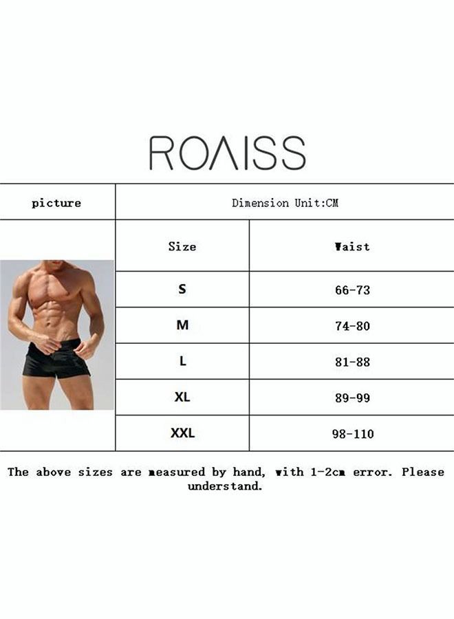 Men's Casual Quick Drying Pants Flat Angle Beach Summer Swimming Shorts Drawstring Lace Up