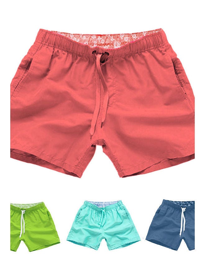 Summer Drawstring Beach Shorts White