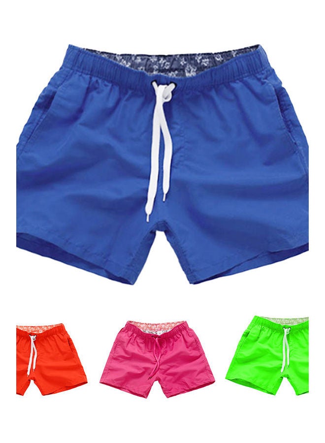 Summer Drawstring Beach Shorts White