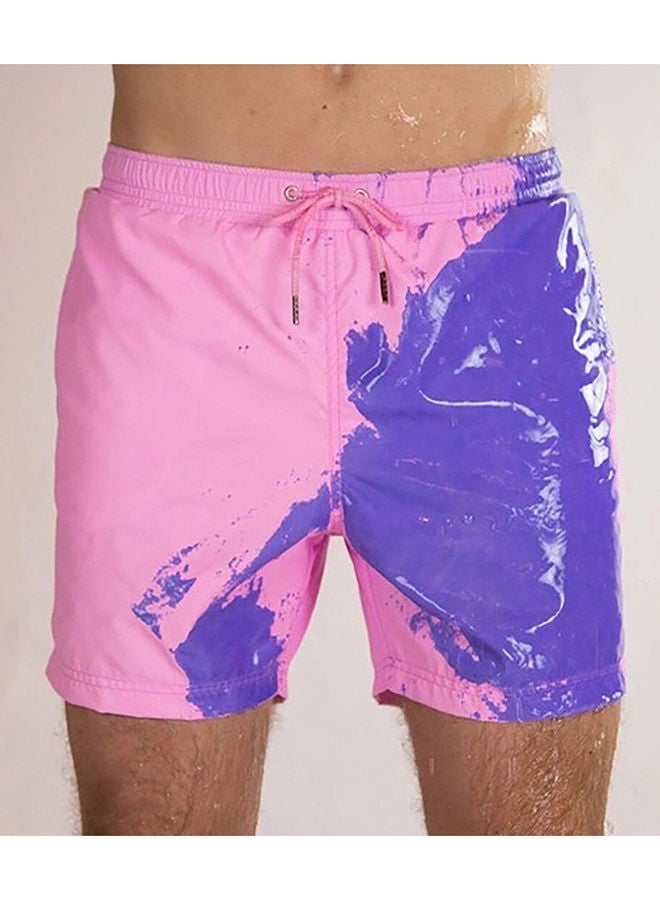 Classic Design Color Changing Swimming Shorts Pink