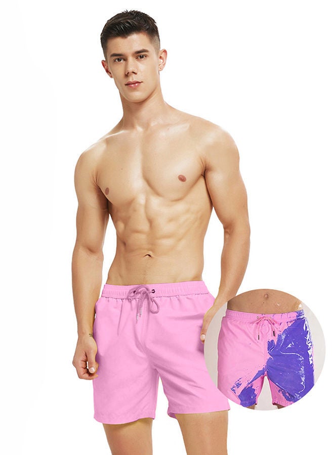 Classic Design Color Changing Swimming Shorts Pink