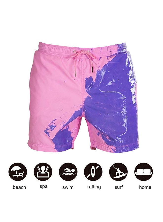 Classic Design Color Changing Swimming Shorts Pink