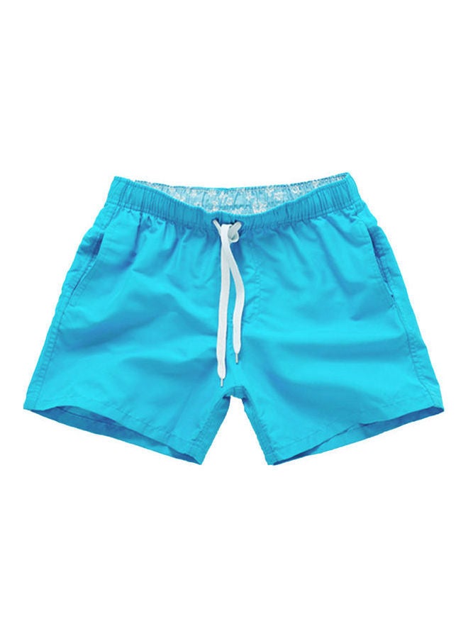 Summer Drawstring Beach Shorts Sky Blue