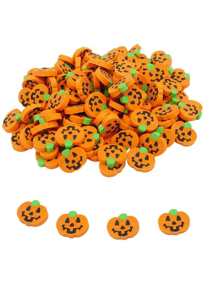 144 Pcs Halloween Pumpkin Erasers For Kids Bulk Mini Halloween Party Favors For Kids Halloween Treats Non Candy Trick Or Treats Goody Bag Filler Classroom Prize By 4E’S Novelty