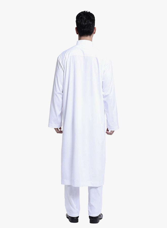 Long Sleeves Arabi Kandora White