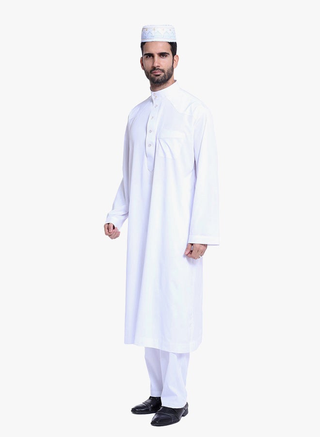 Long Sleeves Arabi Kandora White