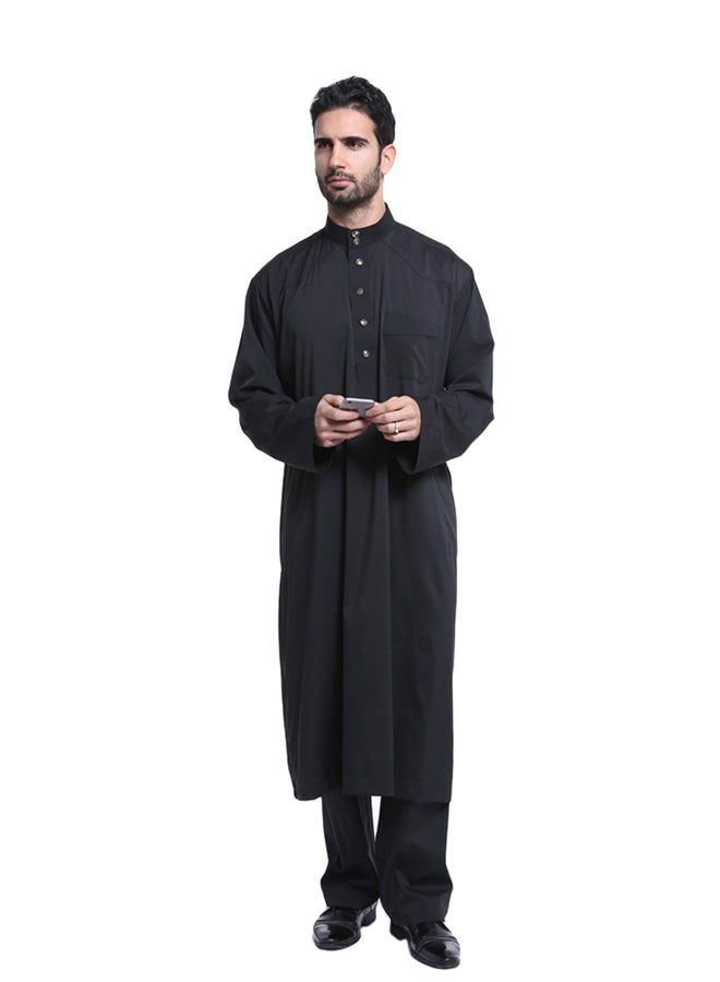 Long Sleeves Arabi Kandora Black