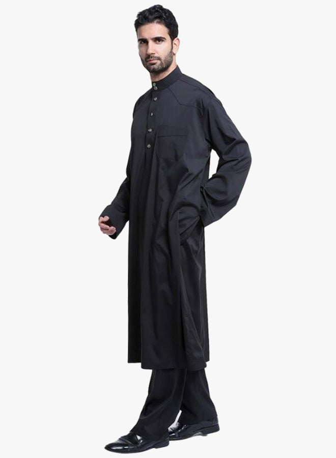 Long Sleeves Arabi Kandora Black