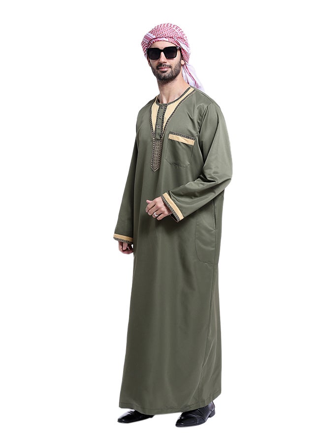 Long Sleeves Arabi Kandora Green