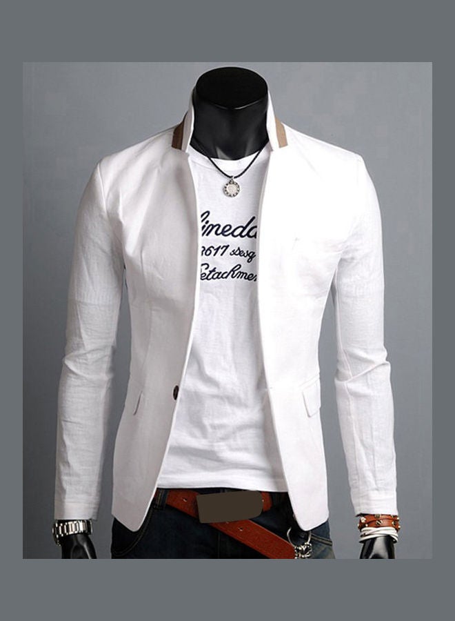 Fashionable Autumn Blazer White