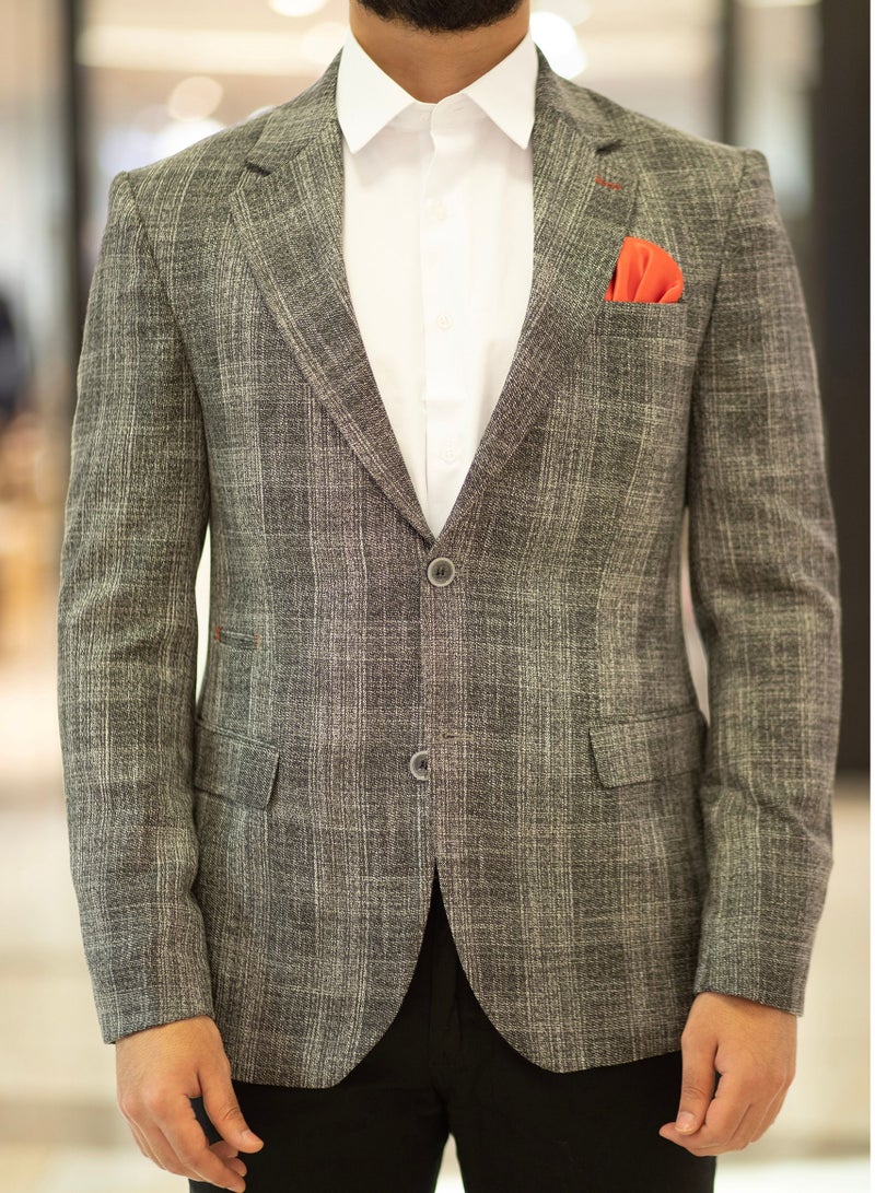 Men's Checks Linen Blazer