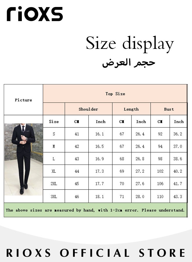 Men's Formal Blazer, One Button Classic Blazer Jackets, Slim Fit Suit Jacket with Full Polyester Lining, Made of Smooth Soft Non-deformable Materials, Perfect for Everyday, Business, Office, Dating, Parties and Wedding