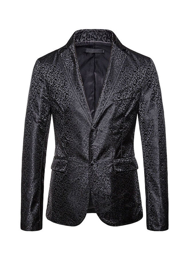 Embossed Craft Blazer Black