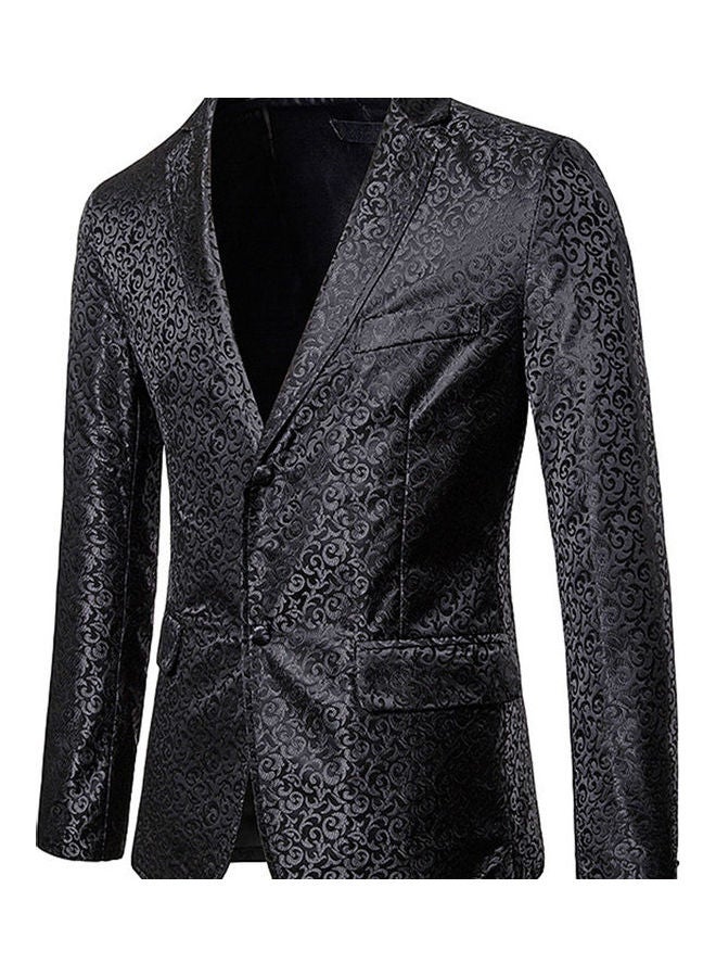 Embossed Craft Blazer Black