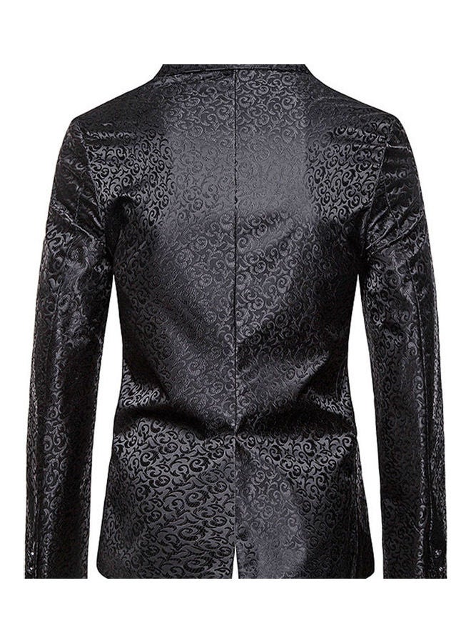 Embossed Craft Blazer Black