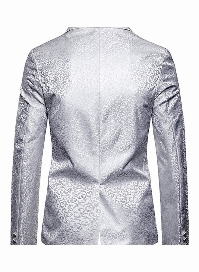 Embossed Craft Blazer White