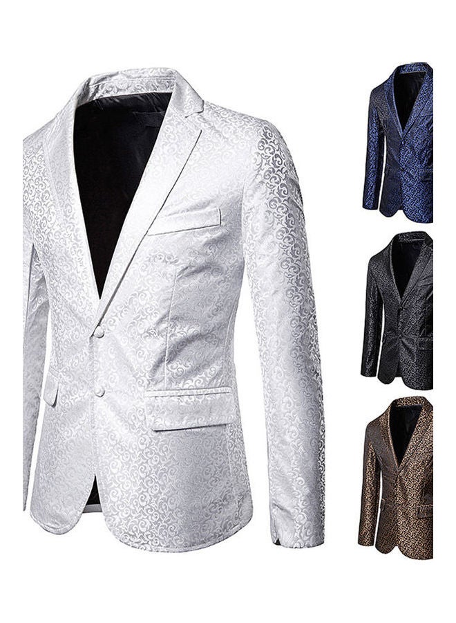 Embossed Craft Blazer White