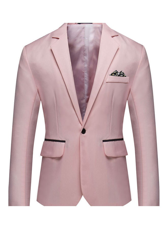 Groomsman Single Row And One Button Suit Casual Coat Pink