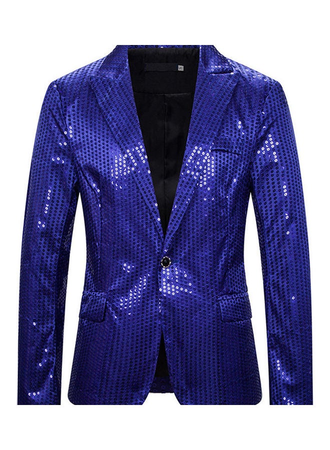 Sequins Coat Royal Blue