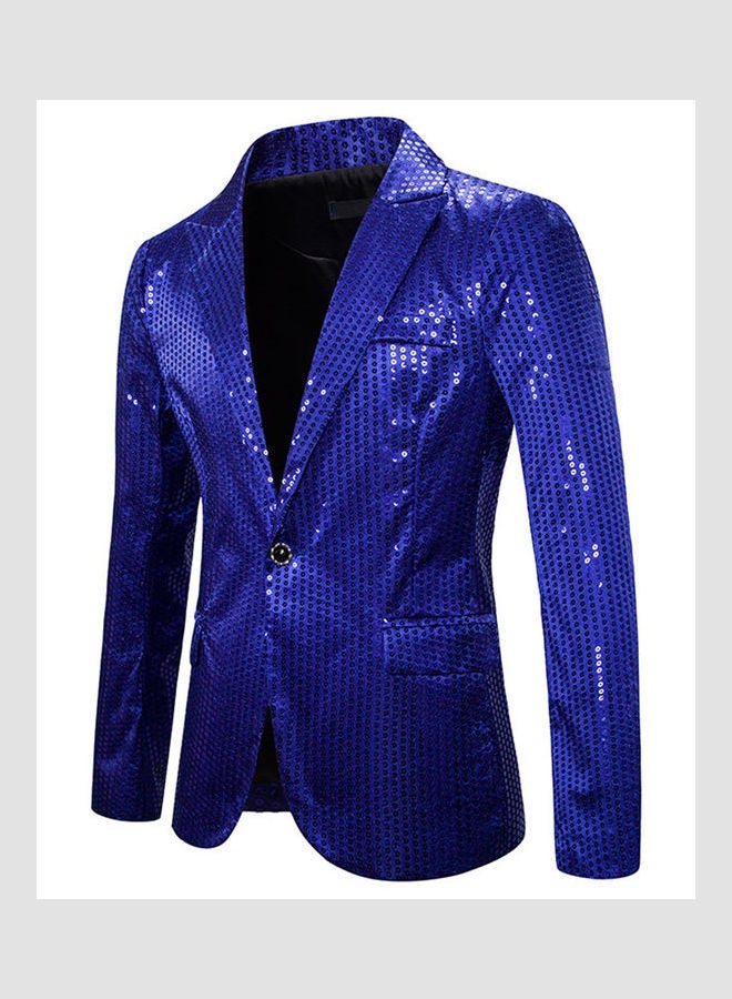 Sequins Coat Royal Blue