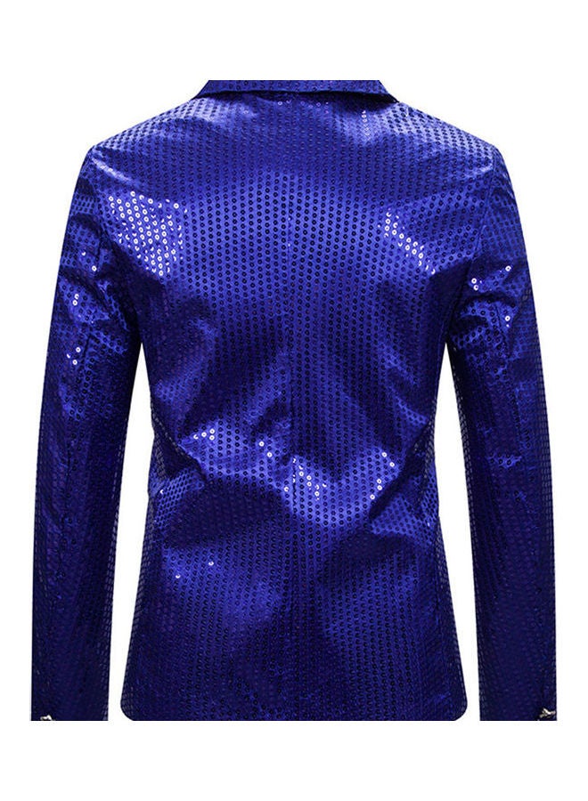 Sequins Coat Royal Blue