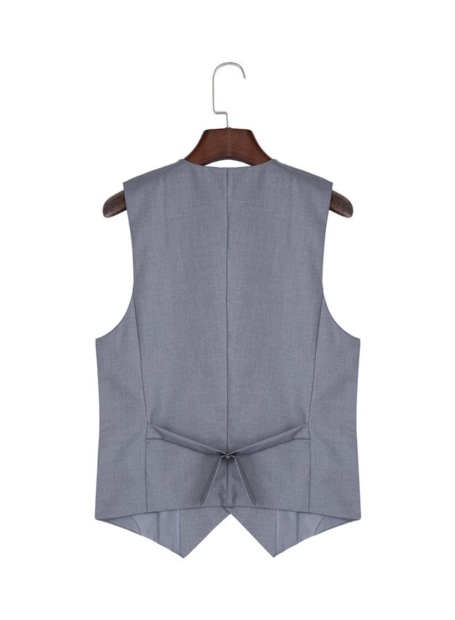 V Neck Waistcoat Grey