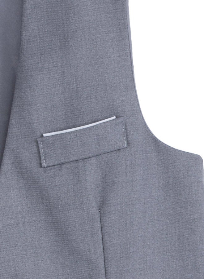 V Neck Waistcoat Grey