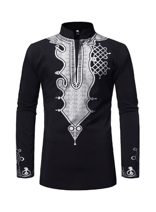 Cross-Border Kurta Black/Silver