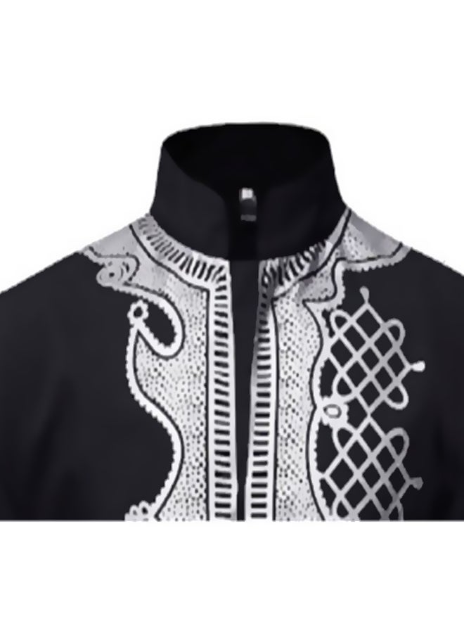 Cross-Border Kurta Black/Silver