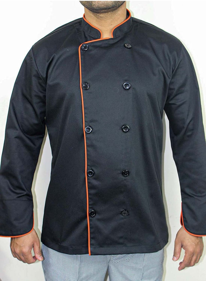 Chef Jacket With Piping Black