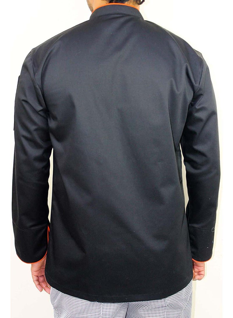 Chef Jacket With Piping Black