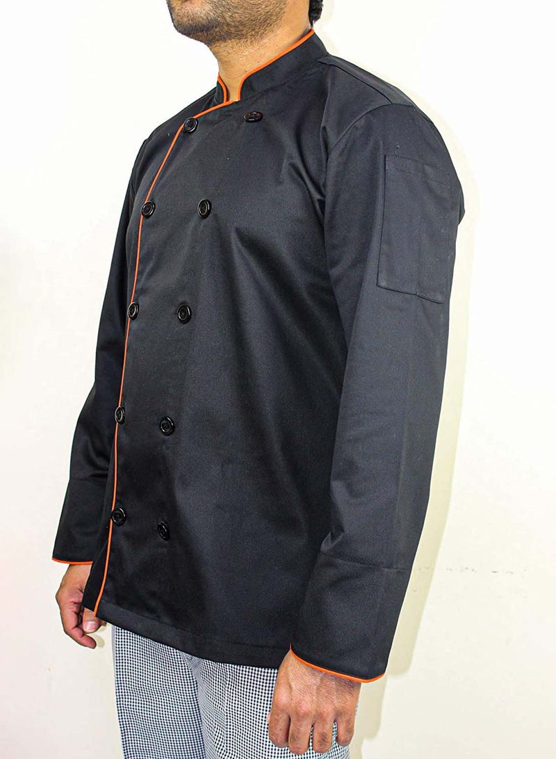 Chef Jacket With Piping Black