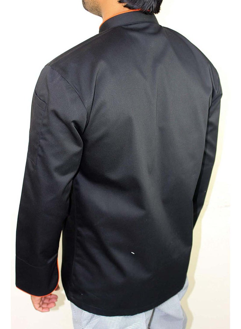 Chef Jacket With Piping Black