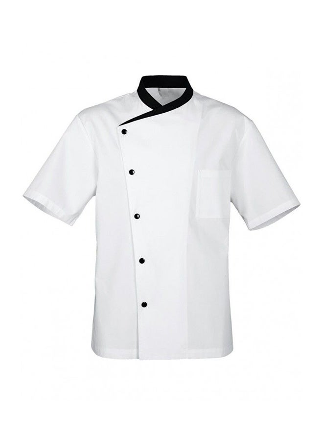 Short Sleeve Chef Jacket Salt White