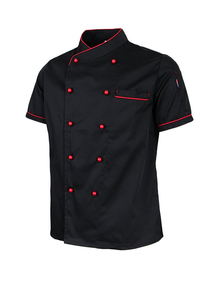 Short Sleeve Chef Jacket Black