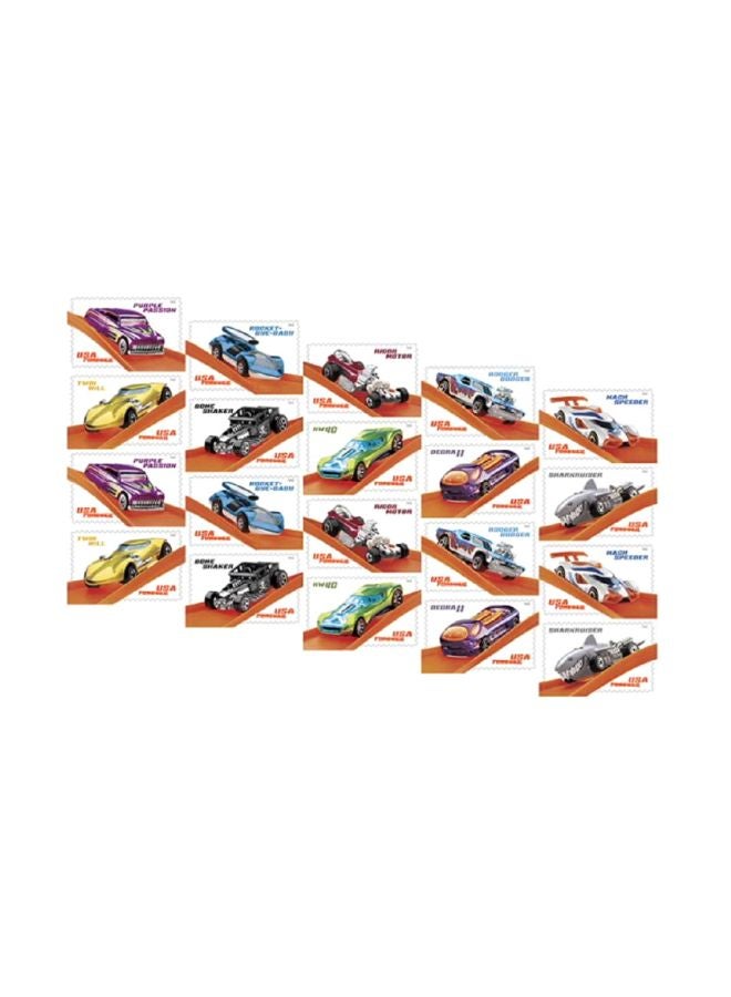 20-Piece Hot Wheels Forever Stamps SG_B07HWRP1TV_US