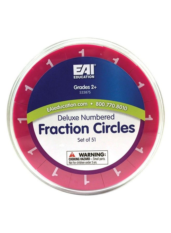 Fraction Circles: Numbered Set Of 51