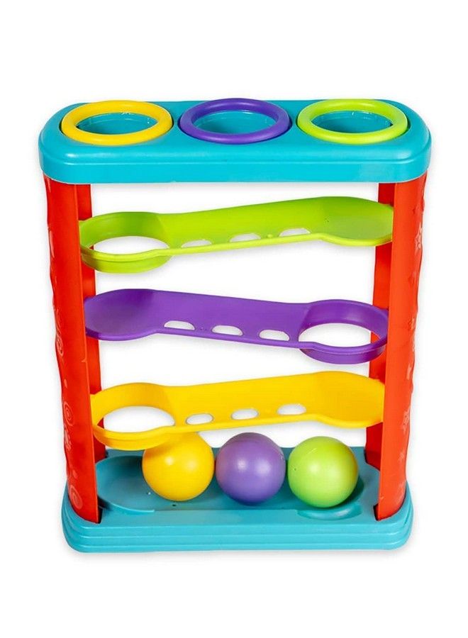 Plastic Ball Drop Rolling & Swirling Hammer Ball Tower Ramp For Baby And Toddlers【Made In India】【Pack Of 1】【Multi Colored】