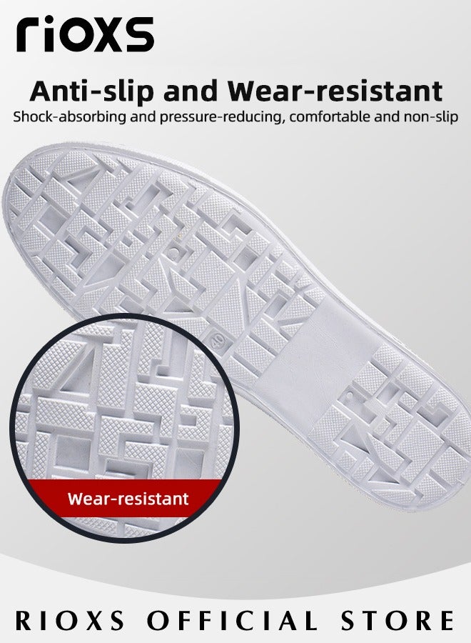 Men's Casual Low Top Sneakers, Chic Lace Up Lightweight Breathable Shoes, Fashionable Comfortable Flat Shoes with Non-slip Sole, Made with Water-resistant Faux Leather, Easy to Clean
