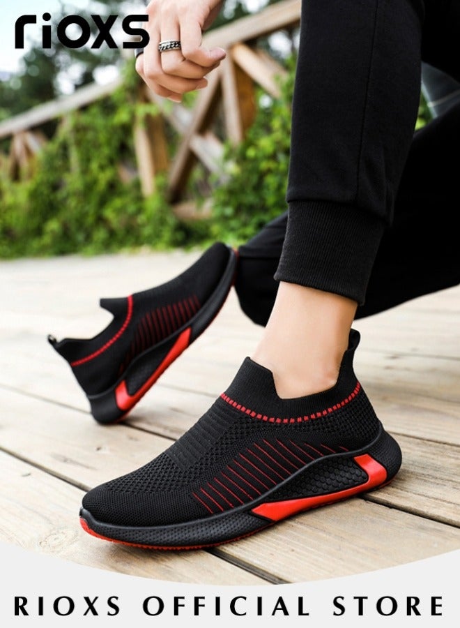 Men's Athletic Casual Hiking Shoes Lightweight Outdoor Running Shoes Mesh Breathable Fashion Sneakers