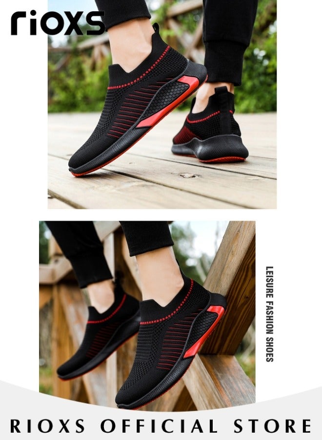 Men's Athletic Casual Hiking Shoes Lightweight Outdoor Running Shoes Mesh Breathable Fashion Sneakers